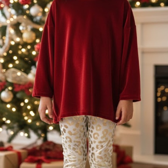 Unbranded Metallic Leopard Print High Waisted Leggings Girls Size Small Gold - Picture 9 of 9